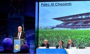 29 February 2020; Uachtarán Chumann Lúthchleas Gael John Horan speaking about Páirc Uí Chaoimh in his address during the GAA Annual Congress 2020 at Croke Park in Dublin. Photo by Piaras Ó Mídheach/Sportsfile