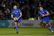 28 February 2020; Dave Kearney, left, and Hugo Keenan of Leinster during the Guinness PRO14 Round 13 match between Leinster and Glasgow Warriors at the RDS Arena in Dublin. Photo by Ramsey Cardy/Sportsfile