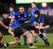 28 February 2020; Ryan Baird of Leinster is tackled by Tom Gordon of Glasgow Warriors during the Guinness PRO14 Round 13 match between Leinster and Glasgow Warriors at the RDS Arena in Dublin. Photo by Ramsey Cardy/Sportsfile