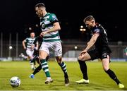 28 February 2020; Aaron Greene of Shamrock Rovers and Andy Boyle of Dundalk during the SSE Airtricity League Premier Division match between Shamrock Rovers and Dundalk at Tallaght Stadium in Dublin. Photo by Ben McShane/Sportsfile