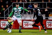 28 February 2020; Neil Farrugia of Shamrock Rovers and Sean Gannon of Dundalk during the SSE Airtricity League Premier Division match between Shamrock Rovers and Dundalk at Tallaght Stadium in Dublin. Photo by Ben McShane/Sportsfile