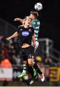 28 February 2020; Greg Sloggett of Dundalk and Greg Bolger of Shamrock Rovers during the SSE Airtricity League Premier Division match between Shamrock Rovers and Dundalk at Tallaght Stadium in Dublin. Photo by Ben McShane/Sportsfile