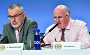 29 February 2020; Uachtarán Chumann Lúthchleas Gael John Horan, right, with Uachtarán Tofa Chumann Lúthchleas Gael Larry McCarthy during the GAA Annual Congress 2020 at Croke Park in Dublin. Photo by Piaras Ó Mídheach/Sportsfile