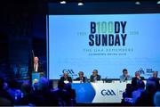 29 February 2020; Uachtarán Chumann Lúthchleas Gael John Horan speaking about Bloody Sunday commemorations in his address during the GAA Annual Congress 2020 at Croke Park in Dublin. Photo by Piaras Ó Mídheach/Sportsfile