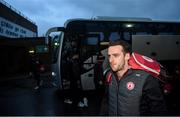 29 February 2020; Niall Morgan of Tyrone arrives prior to the Allianz Football League Division 1 Round 5 match between Tyrone and Dublin at Healy Park in Omagh, Tyrone. Photo by David Fitzgerald/Sportsfile