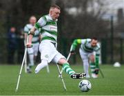29 February 2020; Kevin Fogerty of Shamrock Rovers during The Megazyme Irish Amputee Football Association National League Round 3 match between Shamrock Rovers and Bohemians at Shamrock Rovers Academy in Roadstone Sports Complex, Dublin. Photo by Matt Browne/Sportsfile