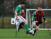 29 February 2020; Dave Saunders of Cork City during The Megazyme Irish Amputee Football Association National League Round 3 match between Cork City and Bohemians at Shamrock Rovers Academy in Roadstone Sports Complex, Dublin. Photo by Matt Browne/Sportsfile