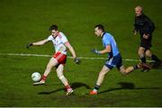 29 February 2020; Conor Meyler of Tyrone scores a point despite the attention of Dean Rock of Dublin during the Allianz Football League Division 1 Round 5 match between Tyrone and Dublin at Healy Park in Omagh, Tyrone. Photo by Oliver McVeigh/Sportsfile