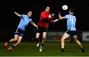 29 February 2020; Niall Morgan of Tyrone in action against Paul Mannion, left, and Dean Rock of Dublin during the Allianz Football League Division 1 Round 5 match between Tyrone and Dublin at Healy Park in Omagh, Tyrone. Photo by David Fitzgerald/Sportsfile
