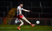 29 February 2020; Rory Brennan of Tyrone shoots to score his side's first goal during the Allianz Football League Division 1 Round 5 match between Tyrone and Dublin at Healy Park in Omagh, Tyrone. Photo by David Fitzgerald/Sportsfile