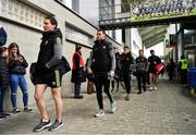 1 March 2020; Kerry players, Tadhg Morley, Shane Enright and Dara Moynihan arrive prior to the Allianz Football League Division 1 Round 5 match between Mayo and Kerry at Elverys MacHale Park in Castlebar, Mayo. Photo by Brendan Moran/Sportsfile