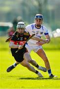 1 March 2020; Daire Burke of CBC Cork in action against Ashley Brohan of St Flannan's Ennis during the Munster GAA Dr. Harty Cup Final match between CBC Cork and St Flannan's Ennis at Mallow GAA Complex in Cork. Photo by Seb Daly/Sportsfile