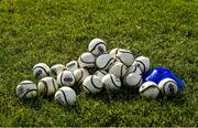 1 March 2020; Sliotars on the pitch before the Allianz Hurling League Division 1 Group B Round 5 match between Clare and Dublin at Cusack Park in Ennis, Clare. Photo by Ray McManus/Sportsfile