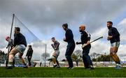 1 March 2020; Carlow players warm up prior to the Allianz Hurling League Division 1 Group B Round 5 match between Wexford and Carlow at Chadwicks Wexford Park in Wexford. Photo by David Fitzgerald/Sportsfile