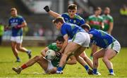 1 March 2020; Oisin Mullin of Mayo is tackled by Kerry players, Gavin White and Tom O’Sullivan, right, during the Allianz Football League Division 1 Round 5 match between Mayo and Kerry at Elverys MacHale Park in Castlebar, Mayo. Photo by Brendan Moran/Sportsfile