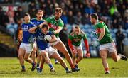 1 March 2020; Tom O’Sullivan of Kerry is tackled by Aidan O'Shea of Mayo during the Allianz Football League Division 1 Round 5 match between Mayo and Kerry at Elverys MacHale Park in Castlebar, Mayo. Photo by Brendan Moran/Sportsfile