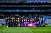 1 March 2020; St Rynagh's players prior to during the AIB All-Ireland Intermediate Camogie Club Championship Final match between Gailltír and St Rynaghs at Croke Park in Dublin. Photo by Harry Murphy/Sportsfile