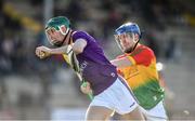 1 March 2020; Harry Kehoe of Wexford in action against Gary Bennett of Carlow during the Allianz Hurling League Division 1 Group B Round 5 match between Wexford and Carlow at Chadwicks Wexford Park in Wexford. Photo by David Fitzgerald/Sportsfile