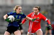 1 March 2020; Lisa Cafferky of Mayo in action against Melissa Duggan of Cork during the Lidl Ladies National Football League Division 1 match between Cork and Mayo at Mallow GAA Complex in Cork. Photo by Seb Daly/Sportsfile