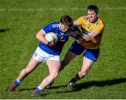 1 March 2020; Oisin Pierson of Cavan in action against Jack Browne of Clare during the Allianz Football League Division 2 Round 5 match between Cavan and Clare at Kingspan Breffni Park in Cavan. Photo by Philip Fitzpatrick/Sportsfile