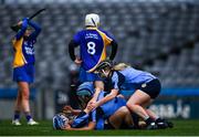 1 March 2020; Gailltír players celebrate following the AIB All-Ireland Intermediate Camogie Club Championship Final match between Gailltír and St Rynaghs at Croke Park in Dublin. Photo by Harry Murphy/Sportsfile