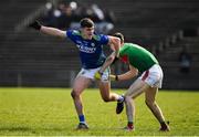 1 March 2020; Seán O’Shea of Kerry is tackled off the ball by James McCormack of Mayo during the Allianz Football League Division 1 Round 5 match between Mayo and Kerry at Elverys MacHale Park in Castlebar, Mayo. Photo by Brendan Moran/Sportsfile