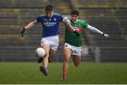 1 March 2020; Diarmuid O'Connor of Kerry in action against Tommy Conroy of Mayo during the Allianz Football League Division 1 Round 5 match between Mayo and Kerry at Elverys MacHale Park in Castlebar, Mayo. Photo by Brendan Moran/Sportsfile