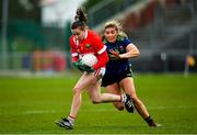 1 March 2020; Melissa Duggan of Cork in action against Maria Reilly of Mayo during the Lidl Ladies National Football League Division 1 match between Cork and Mayo at Mallow GAA Complex in Cork. Photo by Seb Daly/Sportsfile