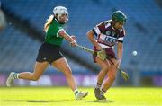 1 March 2020; Shannon Graham of Slaughtneil in action against Clodagh McGrath of Sarsfields during the AIB All-Ireland Senior Camogie Club Championship Final match between Sarsfields and Slaughtneil at Croke Park in Dublin. Photo by Harry Murphy/Sportsfile