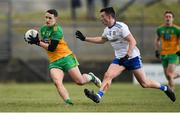1 March 2020; Eoin McHugh of Donegal in action against Shane Carey of Monaghan during the Allianz Football League Division 1 Round 5 match between Donegal and Monaghan at Fr. Tierney Park in Ballyshannon, Donegal. Photo by Oliver McVeigh/Sportsfile