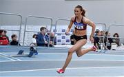 1 March 2020; Sharlene Mawdsley of Newport AC, Tipperary, competing in the Senior Women's 400m event during Day Two of the Irish Life Health National Senior Indoor Athletics Championships at the National Indoor Arena in Abbotstown in Dublin. Photo by Sam Barnes/Sportsfile