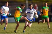 1 March 2020; Peadar Mogan of Donegal in action against Karl O'Connell of Monaghan during the Allianz Football League Division 1 Round 5 match between Donegal and Monaghan at Fr. Tierney Park in Ballyshannon, Donegal. Photo by Oliver McVeigh/Sportsfile