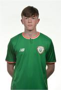 17 September 2017; Conor Carty of Republic of Ireland during Republic of Ireland U16 Squad Portraits at Maldron Hotel, Dublin Airport, in Dublin. Photo by Oliver McVeigh/Sportsfile