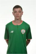 17 September 2017; Joseph Hodge of Republic of Ireland during Republic of Ireland U16 Squad Portraits at Maldron Hotel, Dublin Airport, in Dublin. Photo by Oliver McVeigh/Sportsfile