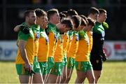 1 March 2020; The Donegal team stand for the national anthem before the Allianz Football League Division 1 Round 5 match between Donegal and Monaghan at Fr. Tierney Park in Ballyshannon, Donegal. Photo by Oliver McVeigh/Sportsfile