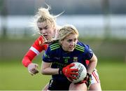 1 March 2020; Éilis Ronayne of Mayo in action against Saoirse Noonan of Cork during the Lidl Ladies National Football League Division 1 match between Cork and Mayo at Mallow GAA Complex in Cork. Photo by Seb Daly/Sportsfile
