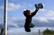 1 March 2020; Goalkeeper Grace Moloney makes a save during a Republic of Ireland Women training session at Johnstown House in Enfield, Co Meath. Photo by Stephen McCarthy/Sportsfile
