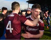 1 March 2020; Johnny Heaney, left, and Eamonn Brannigan of Galway celebrate after the Allianz Football League Division 1 Round 5 match between Meath and Galway at Páirc Tailteann in Navan, Meath. Photo by Daire Brennan/Sportsfile