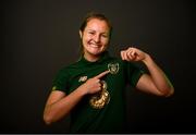 1 March 2020; Kyra Carusa poses for a portrait during a Republic of Ireland Women squad portraits session at Johnstown House in Enfield, Meath. Photo by Stephen McCarthy/Sportsfile