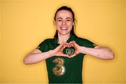 1 March 2020; Áine O'Gorman poses for a portrait during a Republic of Ireland Women squad portraits session at Johnstown House in Enfield, Meath. Photo by Stephen McCarthy/Sportsfile
