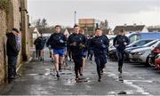 1 March 2020; The Monaghan players returning from the pre-match warm-up before the Allianz Football League Division 1 Round 5 match between Donegal and Monaghan at Fr. Tierney Park in Ballyshannon, Donegal. Photo by Oliver McVeigh/Sportsfile