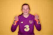 1 March 2020; Courtney Brosnan poses for a portrait during a Republic of Ireland Women squad portraits session at Johnstown House in Enfield, Meath. Photo by Stephen McCarthy/Sportsfile