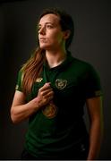 1 March 2020; Harriet Scott poses for a portrait during a Republic of Ireland Women squad portraits session at Johnstown House in Enfield, Meath. Photo by Stephen McCarthy/Sportsfile