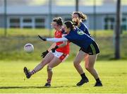 1 March 2020; Aine Terry of Cork in action against Ciara McManamon and Clodagh McManamon of Mayo during the Lidl Ladies National Football League Division 1 match between Cork and Mayo at Mallow GAA Complex in Cork. Photo by Seb Daly/Sportsfile