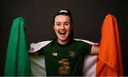 1 March 2020; Niamh Farrelly poses for a portrait during a Republic of Ireland Women squad portraits session at Johnstown House in Enfield, Meath. Photo by Stephen McCarthy/Sportsfile