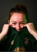 1 March 2020; Heather Payne poses for a portrait during a Republic of Ireland Women squad portraits session at Johnstown House in Enfield, Meath. Photo by Stephen McCarthy/Sportsfile