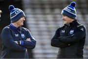 1 March 2020; Waterford manager Liam Cahill, left, and selector Stephen Frampton ahead of the Allianz Hurling League Division 1 Group A Round 5 match between Tipperary and Waterford at Semple Stadium in Thurles, Tipperary. Photo by Ramsey Cardy/Sportsfile