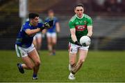 1 March 2020; Patrick Durcan of Mayo in action against Tony Brosnan of Kerry during the Allianz Football League Division 1 Round 5 match between Mayo and Kerry at Elverys MacHale Park in Castlebar, Mayo. Photo by Brendan Moran/Sportsfile