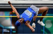 1 March 2020; Nelvin Appiah of Longford AC, competing in the Senior Men's High Jump event during Day Two of the Irish Life Health National Senior Indoor Athletics Championships at the National Indoor Arena in Abbotstown in Dublin. Photo by Sam Barnes/Sportsfile