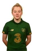 1 March 2020; Orlagh Fitzpatrick during a Republic of Ireland Women's U17 squad portrait session at Johnstown House in Enfield, Meath. Photo by Stephen McCarthy/Sportsfile